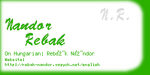 nandor rebak business card